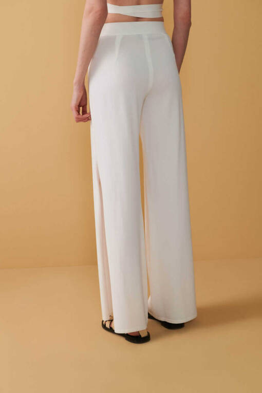 Knitwear Trousers with Off White Slit Detail - 1