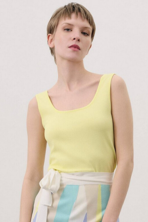 Lemon Undershirt with Thick Straps - 1