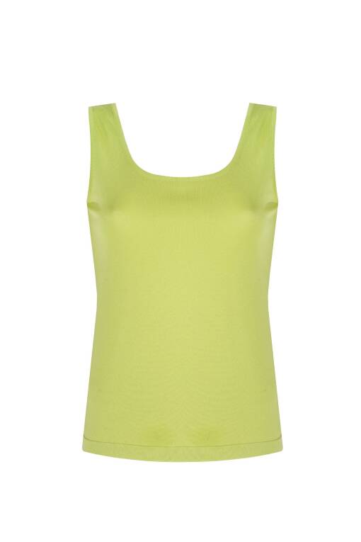 Lime Undershirt with Thick Straps - 4
