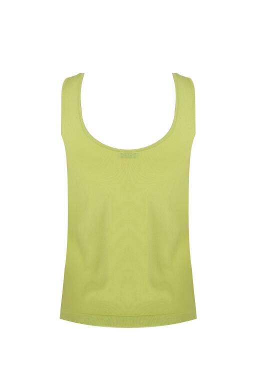 Lime Undershirt with Thick Straps - 5