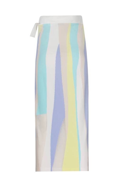 Multi Color Long Skirt Off White - 5