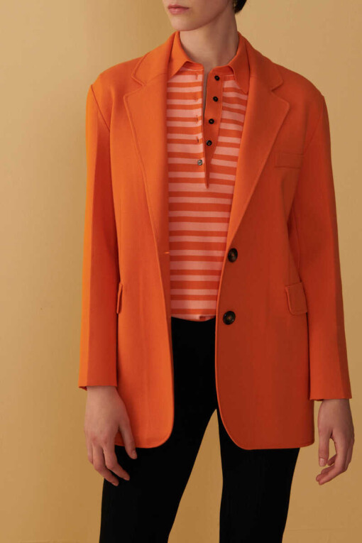 Orange Blazer Jacket 