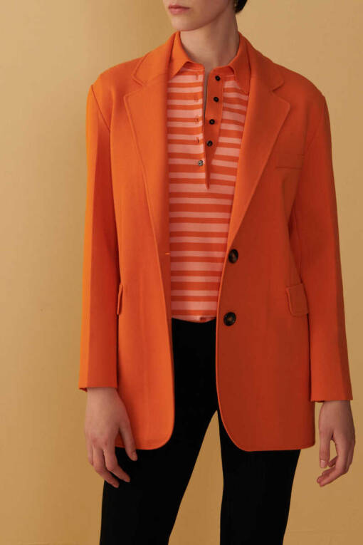 Orange Blazer Jacket - 1