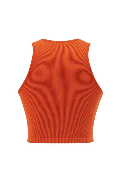 Orange Halterneck Rib Undershirt - 6