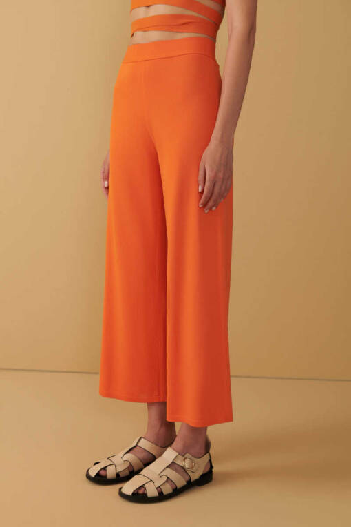 Orange Knitwear Pants - 3