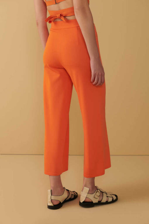 Orange Knitwear Pants - 4