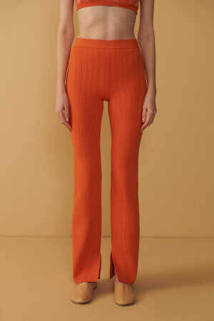 Orange Slit Pants - 6