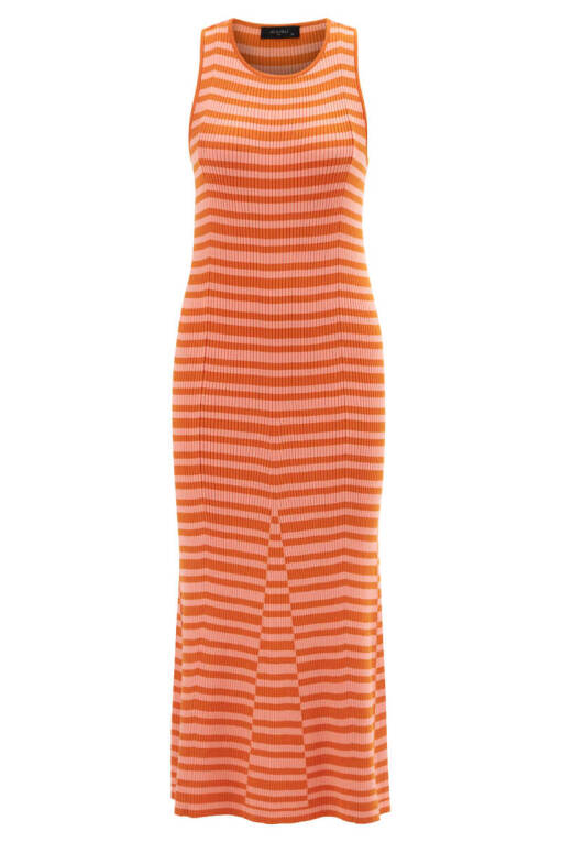 Orange Striped Dress - 5