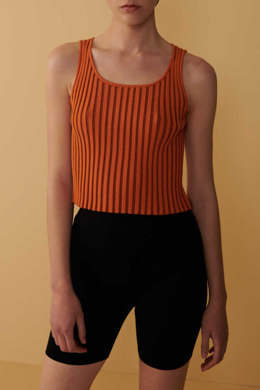 Orange Striped Undershirt 