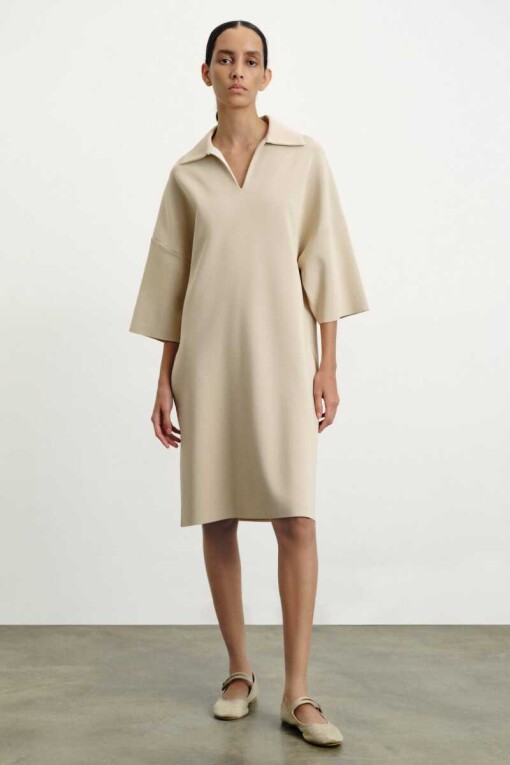 Polo Beige Midi Dress - 1