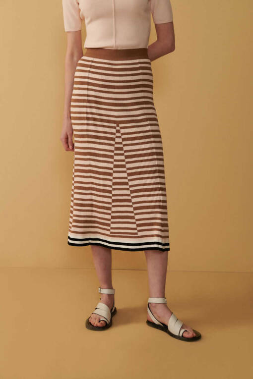 Powder Pink Striped Dress - 4