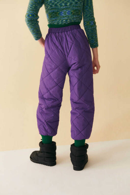 Purple Quilted Pants - 3