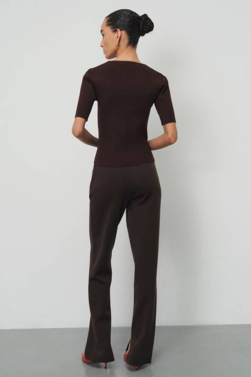 Regular Fit Brown Pants - 2