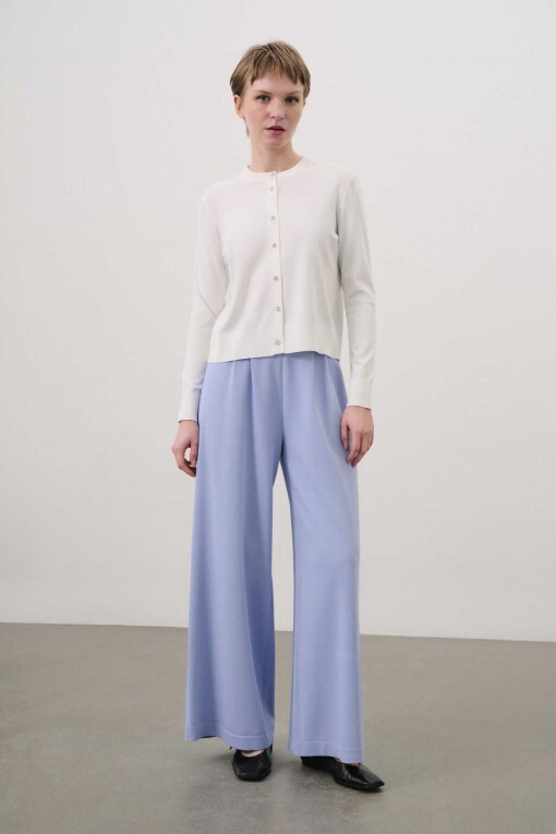 Relaxed Fit Wide Leg Lilac Trousers 