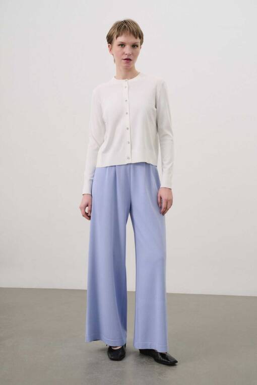 Relaxed Fit Wide Leg Lilac Trousers - 1