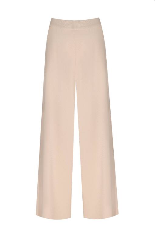 Short-leg Light Beige Pull-on Trousers - 5