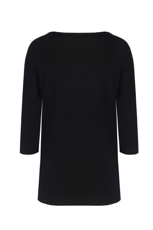 Short Sleeve Black Sweater - 5