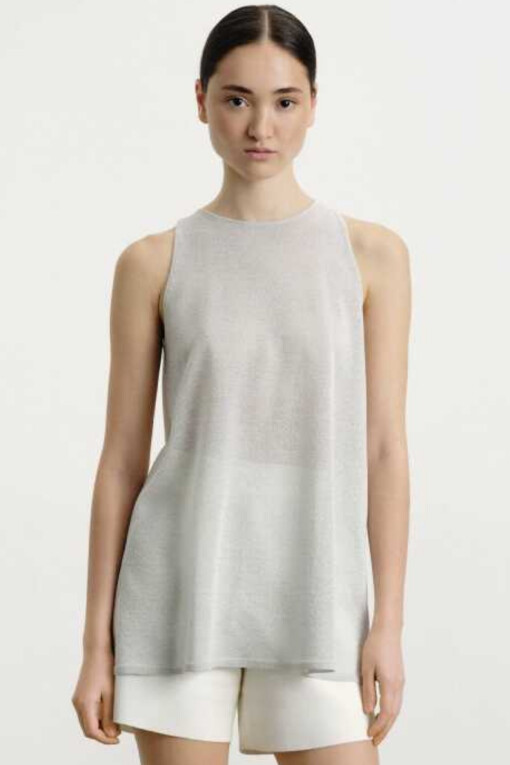 Sleeveless Gray Tunic - 1