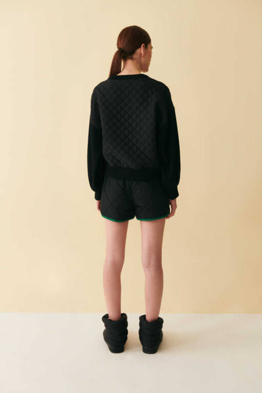 Black Patterned Sweater - 4