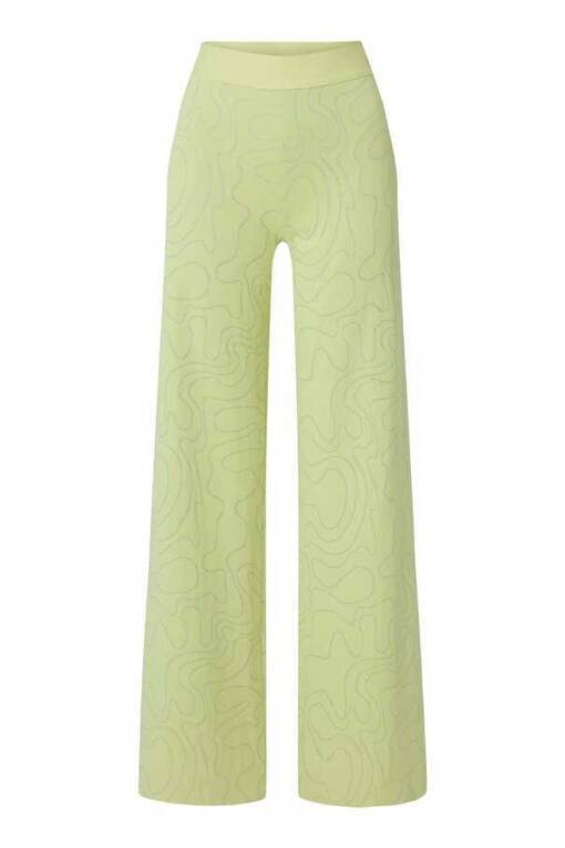 Zigzag Patterned Yellow Knitwear Pants - 4