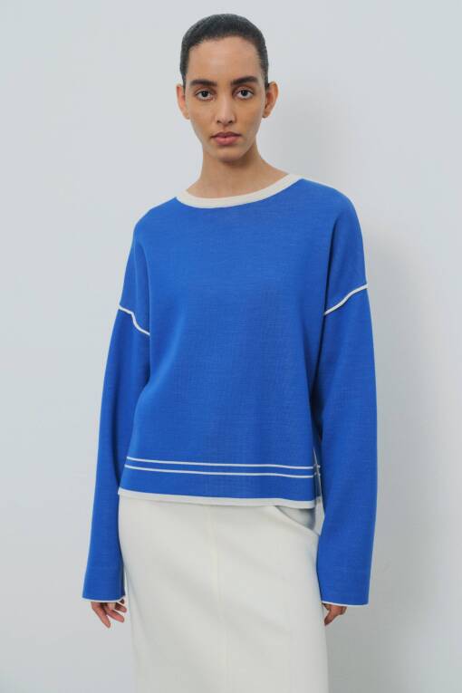 Saxe Blue Sweater Sweater - 1