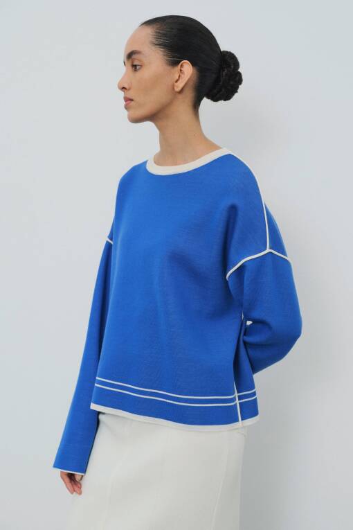 Saxe Blue Sweater Sweater - 3