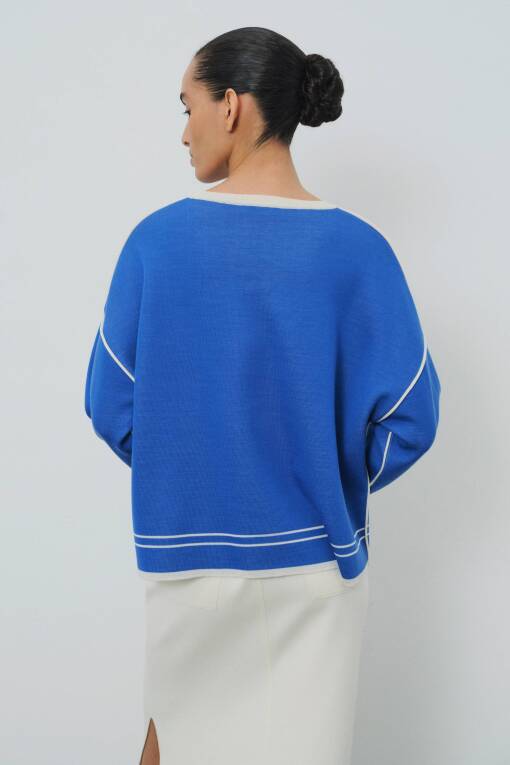 Saxe Blue Sweater Sweater - 4