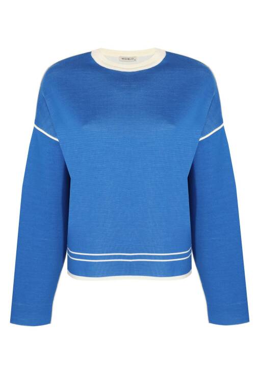 Saxe Blue Sweater Sweater - 5