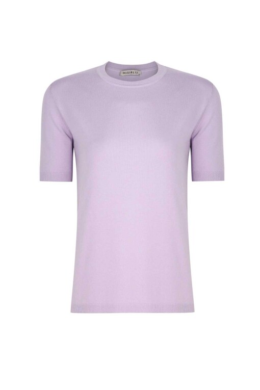Short Sleeve Lilac Sweater - 5