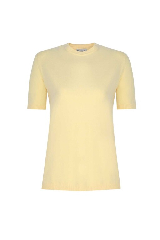 Short Sleeve Yellow Sweater - 5
