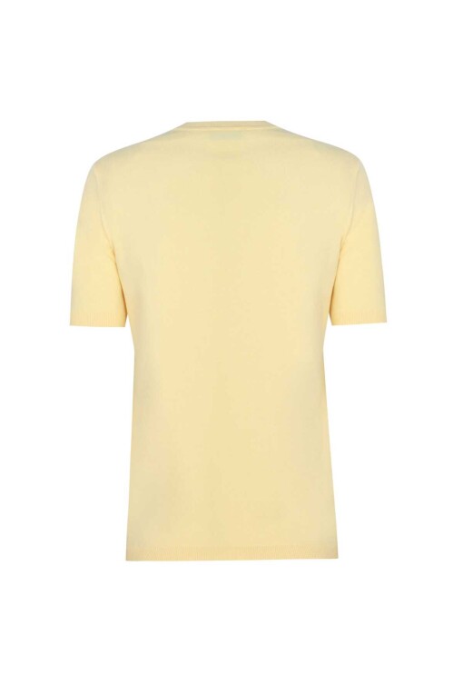 Short Sleeve Yellow Sweater - 6