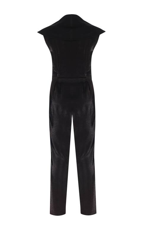 Sleeveless Jumpsuit in Black - 6