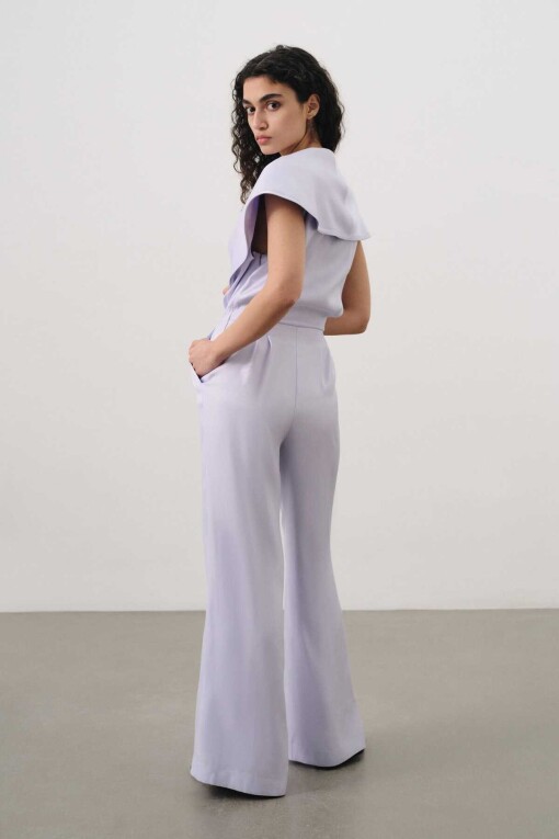 Sleeveless Jumpsuit in Lilac - 3