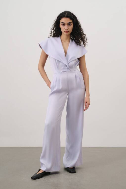 Sleeveless Jumpsuit in Lilac - 1