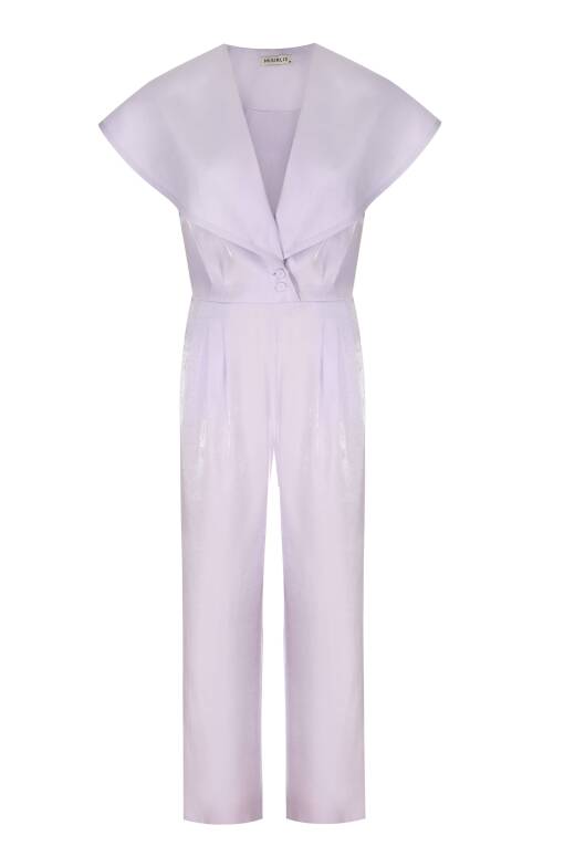 Sleeveless Jumpsuit in Lilac - 4