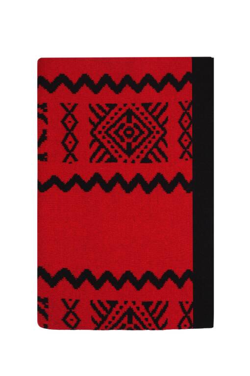 Etnik Desenli Kırmızı Battaniye - 1