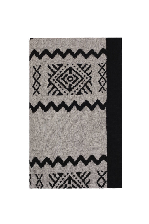 Ethic Pattern Wool Blanket in Gray 
