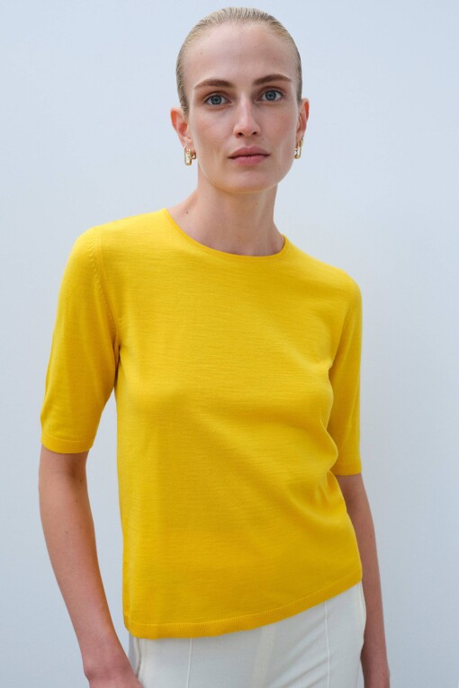 Yellow Sweater Top 
