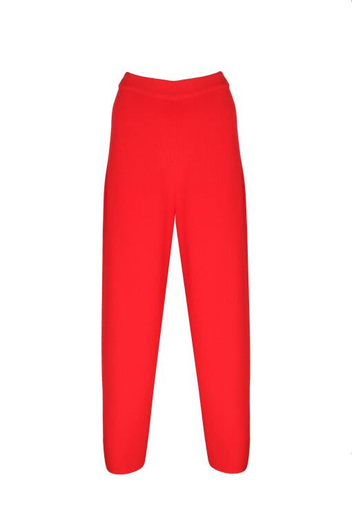 Triko Kırmızı Pantolon - 4